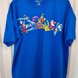 Disney Store Disney Graphic Blue Cotton T-Shirt Men’s XXL Mickey Mouse